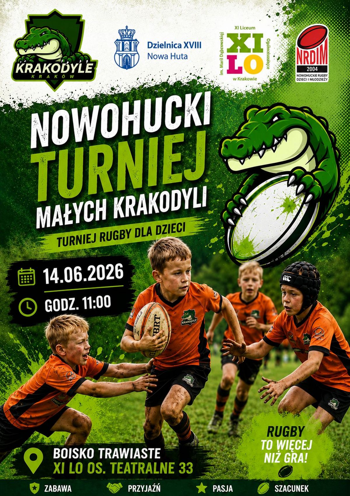 Plakat: Nowohucki Turniej Małych Krakodyli